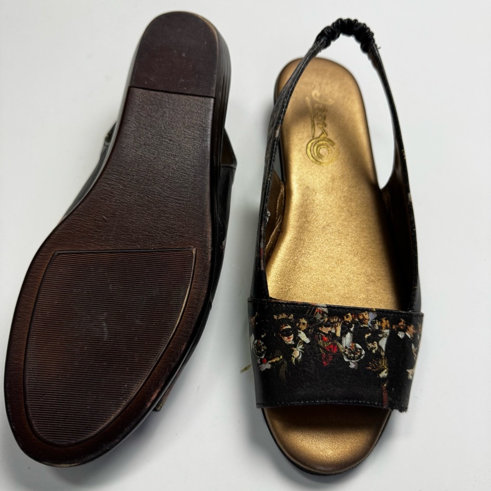 Icon “Masked Ball at the Opera” Slingback Sandals - Picture 2 of 4